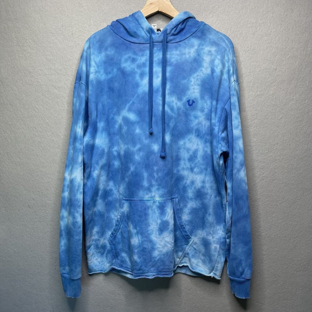 True Religion Oversize Tie-Dye Sky Blue Hoodie S